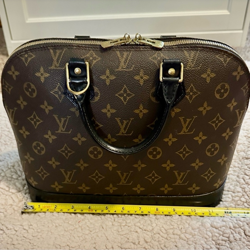 💯Authentic refurbished LV Brown Monogram Alma PM Satchel with Gold Hardware